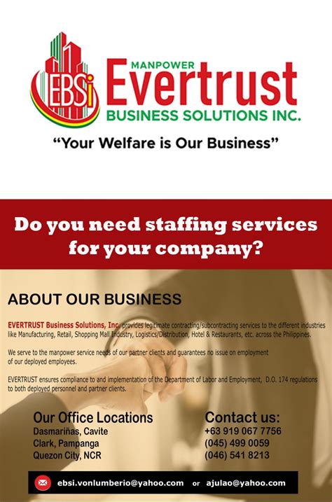 Evertrust Business Solutions Inc EBSi .